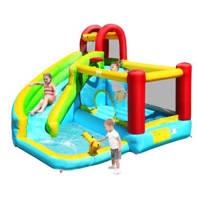 Gymax Inflatable Kids Water Slide Jumper Bounce House Splash Water - See Details