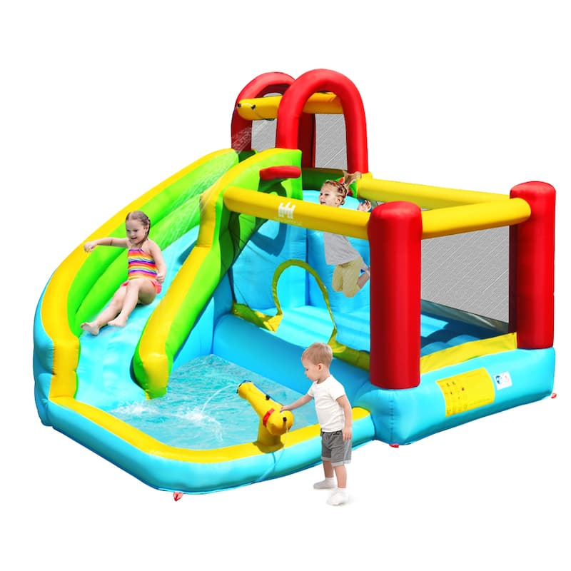 Inflatable Kids Water Slide Jumper Bounce House Splash Water Pool - Colorful - Withou Blower