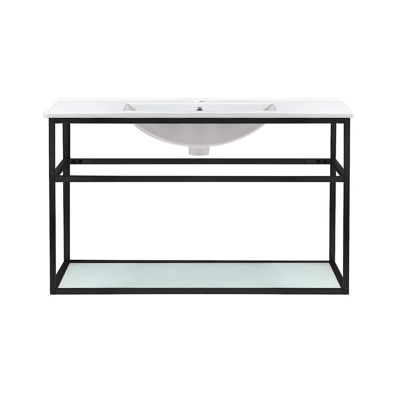 Swiss Madison Pierre 36-inch Open-shelf Metal Bathroom Vanity