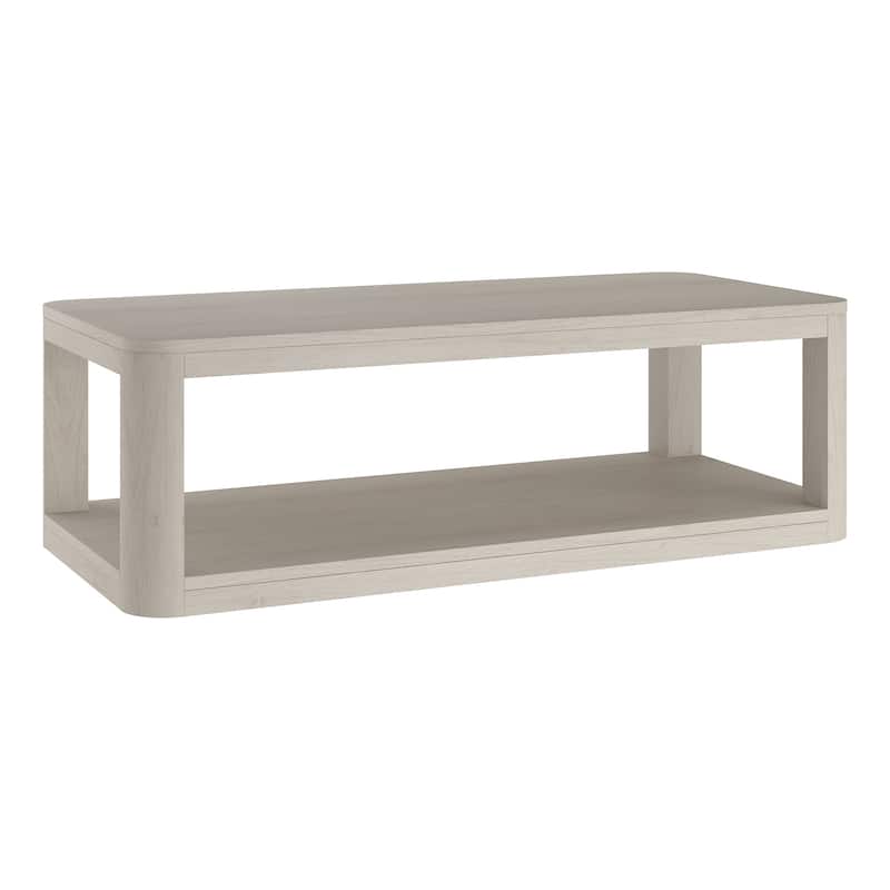 Stellan 47" Wide Rectangular Coffee Table - 47" Wide - Alder White