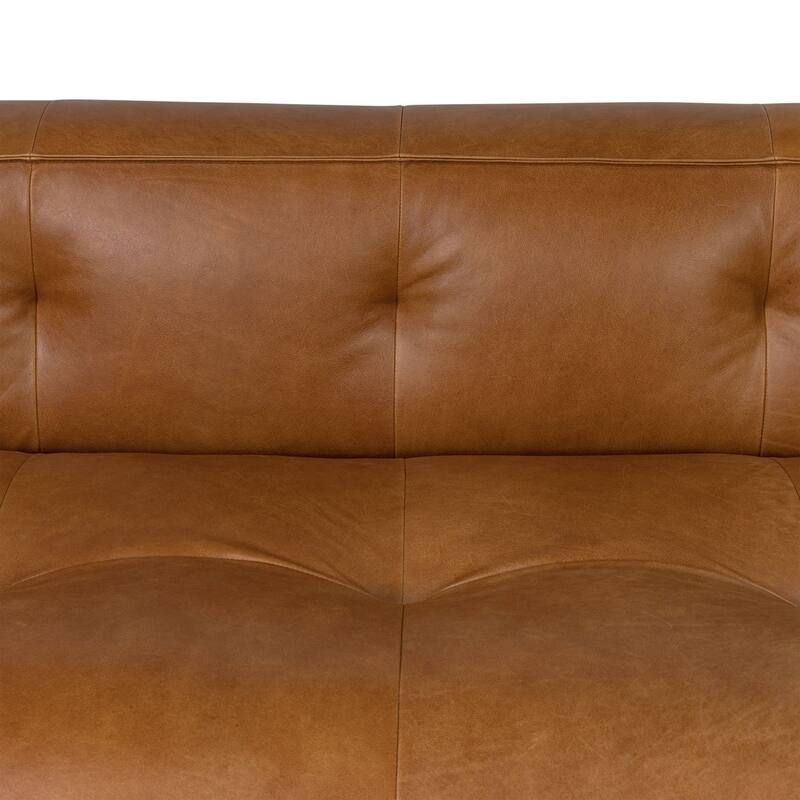 Poly & Bark Capa Genuine Leather Reversible Corner Sectional Sofa