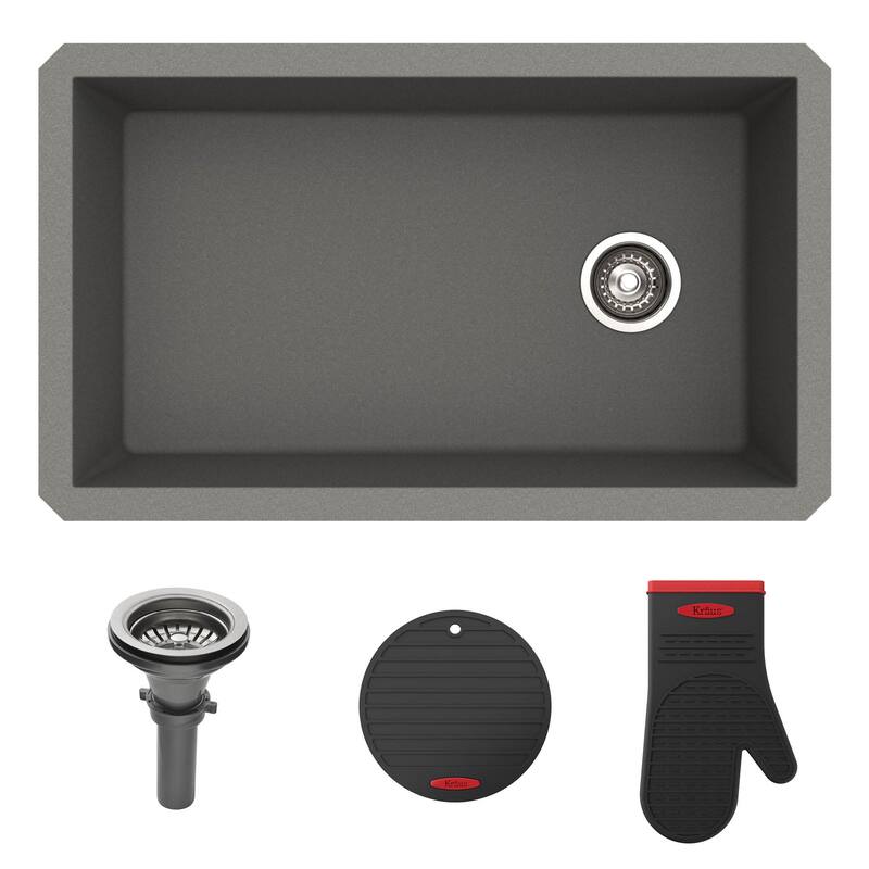 Kraus Forteza� 31-3/4" Composite Granite Kitchen Sink for Undermount