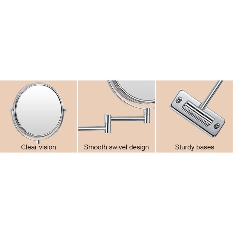 Makeup Mirror 10x Magnification Double-Sided Swivel Mirror Wall Mount