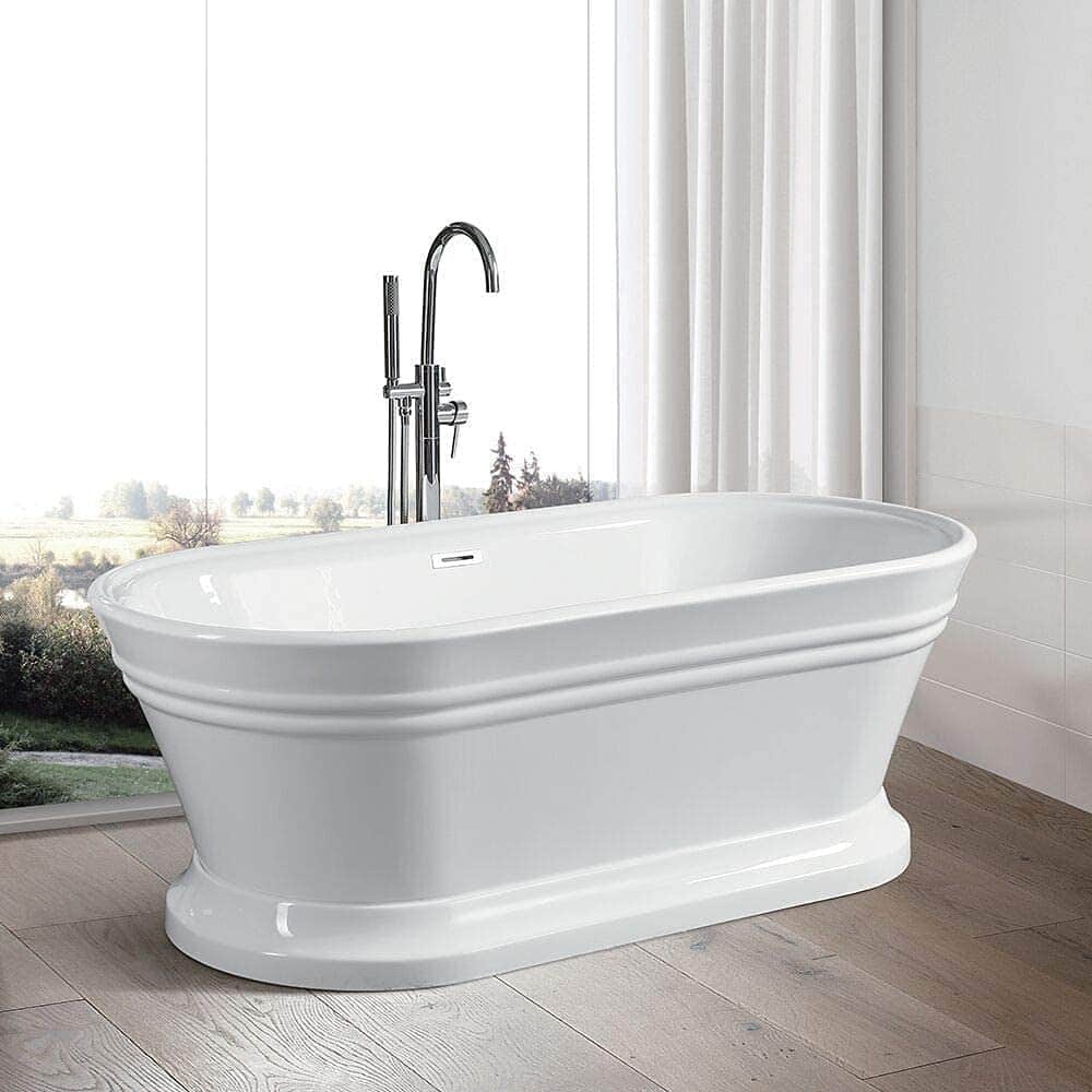 Vanity Art 67" Acrylic Freestanding Soaking Bathtub