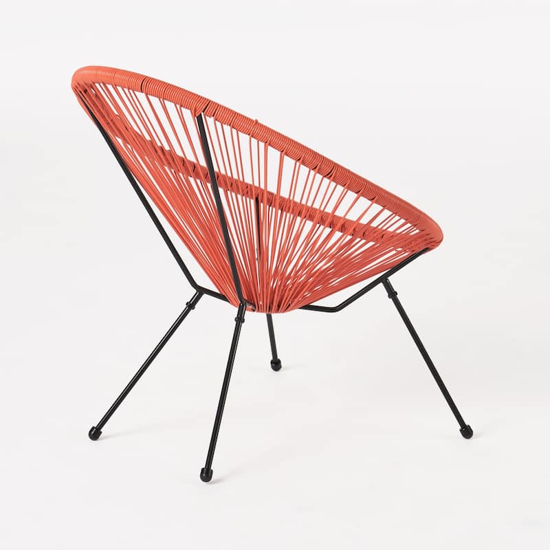 Roomfitters Outdoor Patio Accent Chairs Set of 2, Modern Acapulco Lounge Chairs with Metal Frame