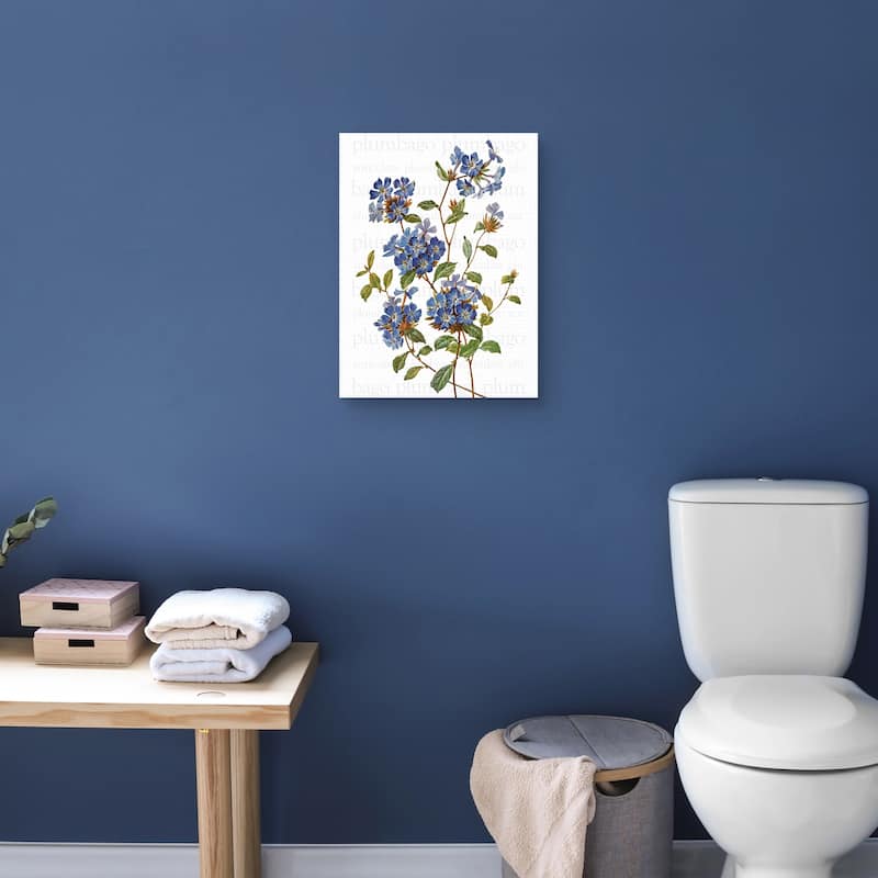 Chinese Plumbago Text Canvas Art Print
