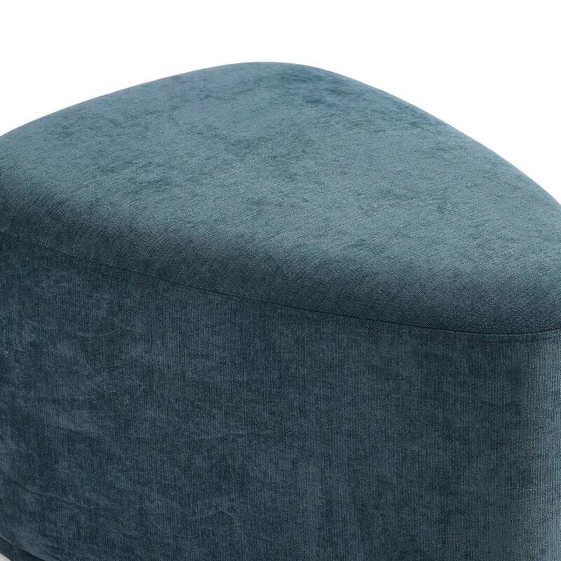 Leon 26"/43" W Chenille Triangle Cocktail Ottoman Set