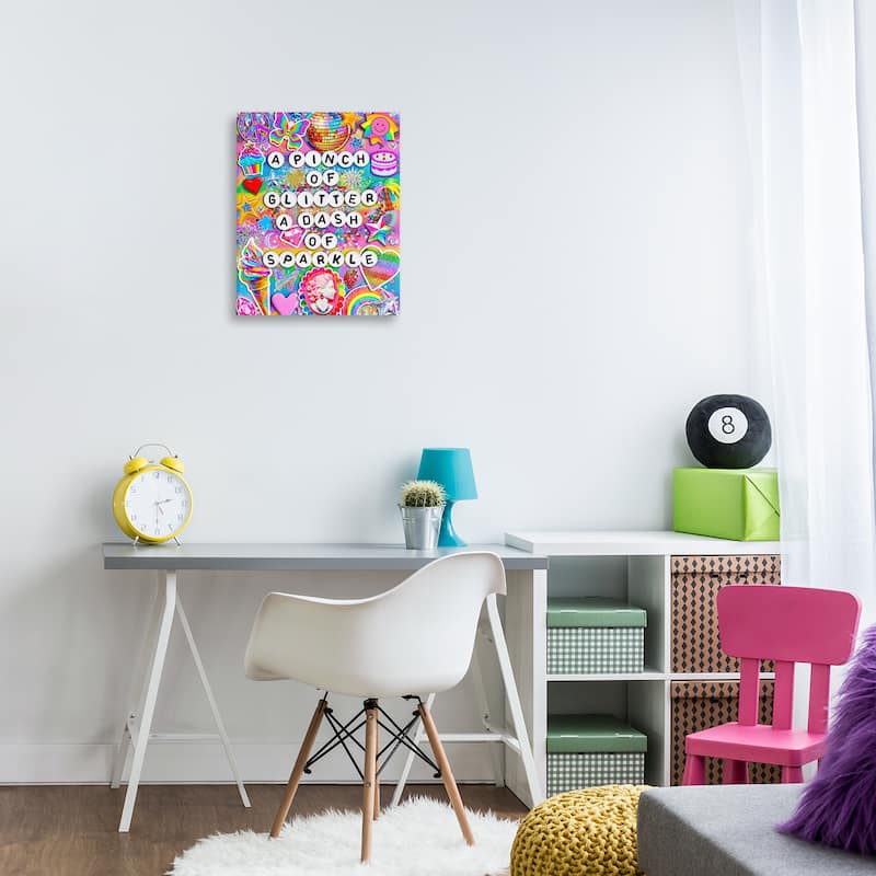 Stupell Pinch Of Glitter & Sparkle Canvas Wall Art Design By Jess Stempel