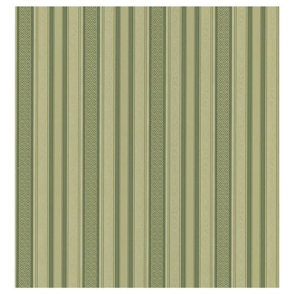 Shop Geoffrey Green Ornamental Stripe Wallpaper 20 5in X 396in X