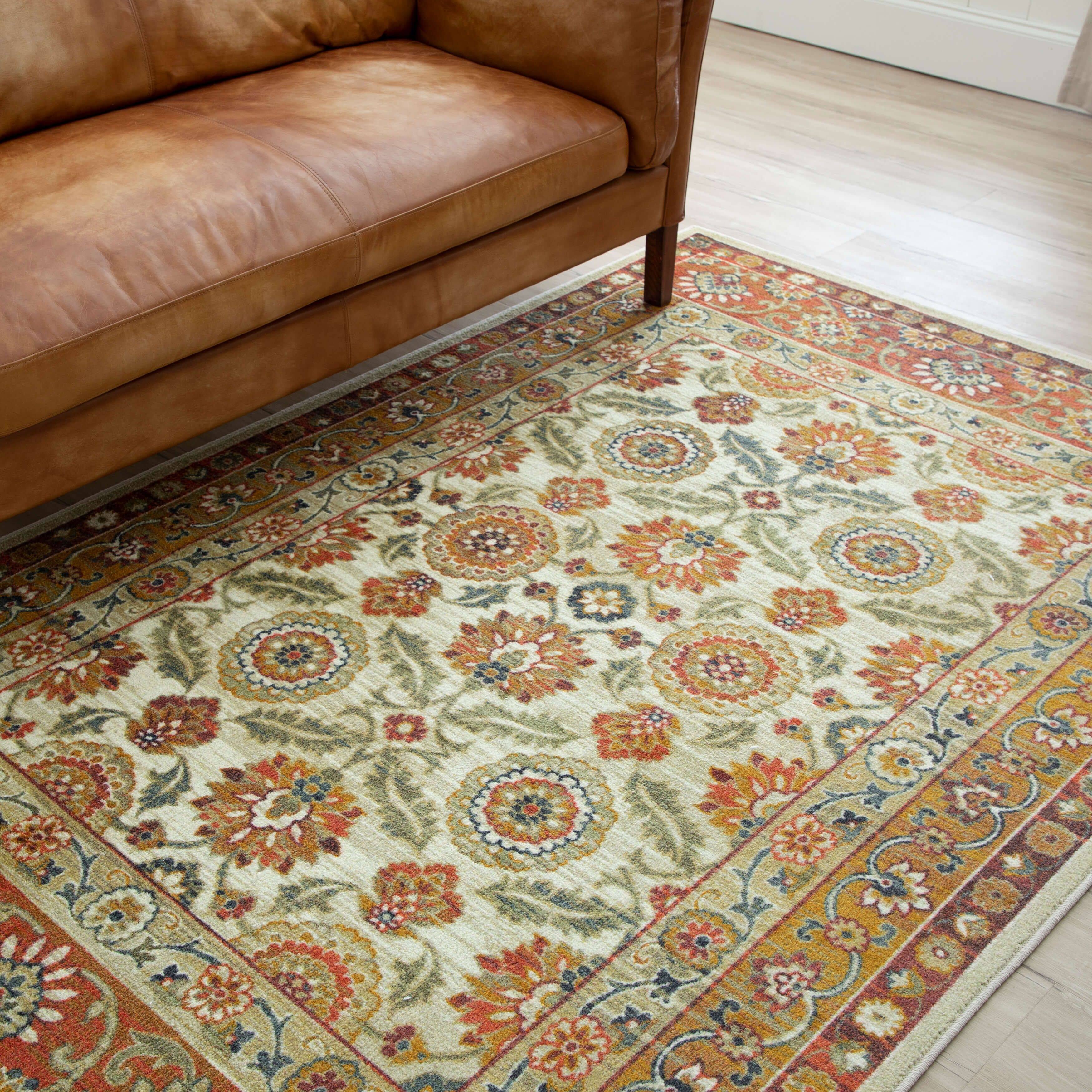 Mohawk Home Scarlett Gold Oriental Floral Area Rug On Sale Bed Bath