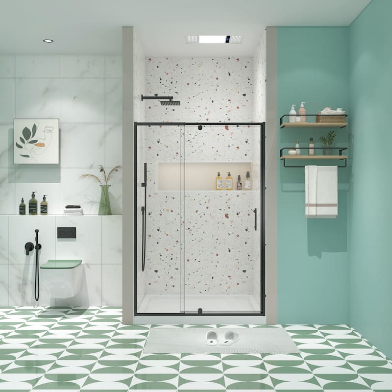 Versatile Pivot Swing Shower Door with Advanced Design for Optimal Experience - Matte Black