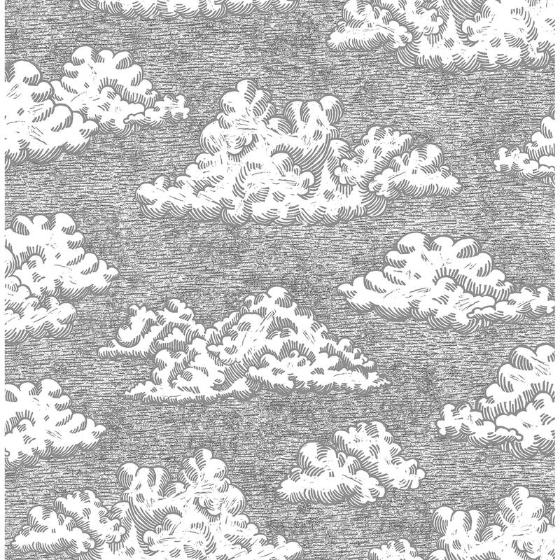 NuWallpaper Block Print Grey Day Dream Novelty Peel & Stick Wallpaper
