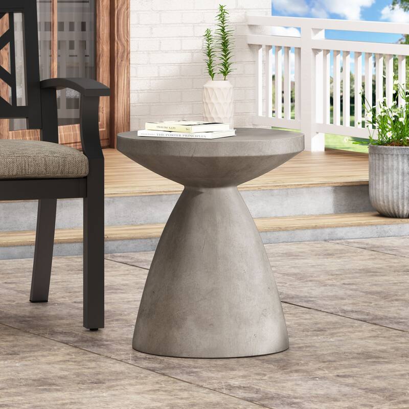 Outdoor LightWeight Concrete Side Table - 25.13