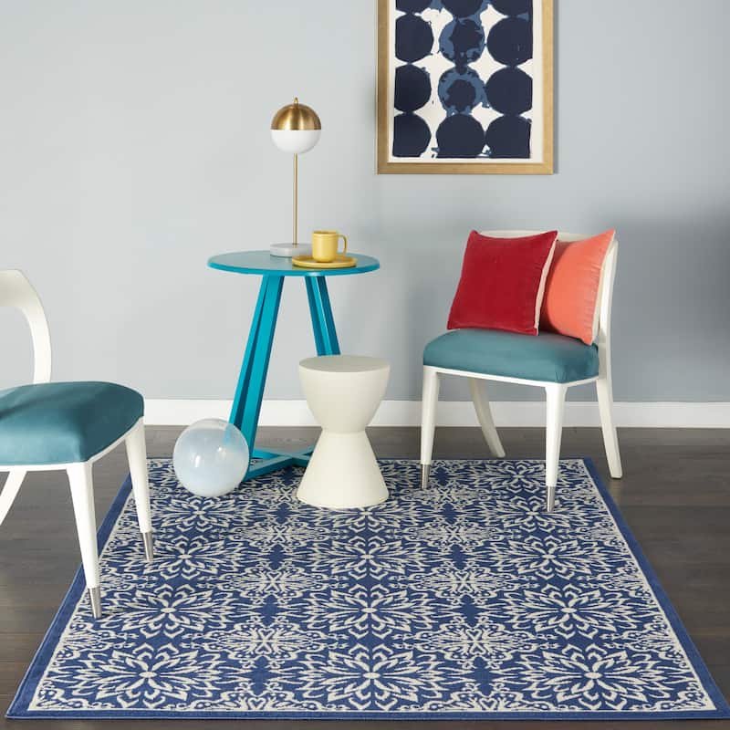 Nourison Jubilant Floral Medallion Area Rug