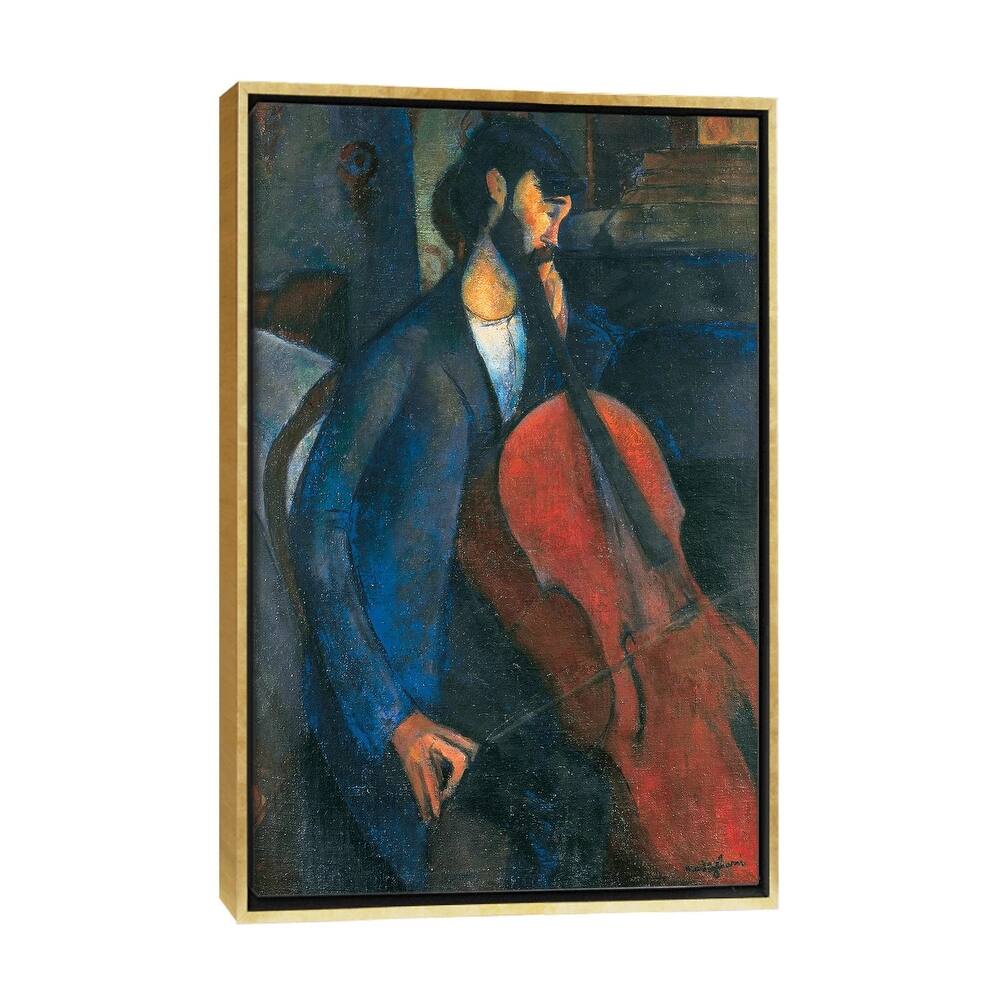 iCanvas "The Cellist, 1909 " by Amedeo Modigliani Framed Canvas Print