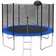 preview thumbnail 1 of 7, Trampoline Outside Safety Net With Basketaball Hoop