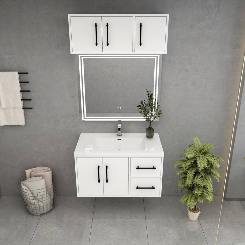 Victoria 36'' L Wall-Mounted Vanity Set with Motion Sensor LED light Top Cabinet