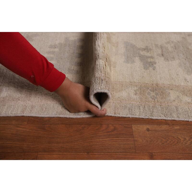 Oushak Oriental Large Area Rug Hand-Knotted Vegetable Dye Wool Carpet - 10'2"x 13'10"