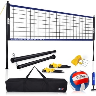 GSE™ Portable Volleyball Complete Set with Volleyball Net, Volleyball ...