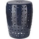 preview thumbnail 8 of 7, Artistic Weavers Kelsey Ceramic Indoor/ Outdoor Decorative Stool Blue