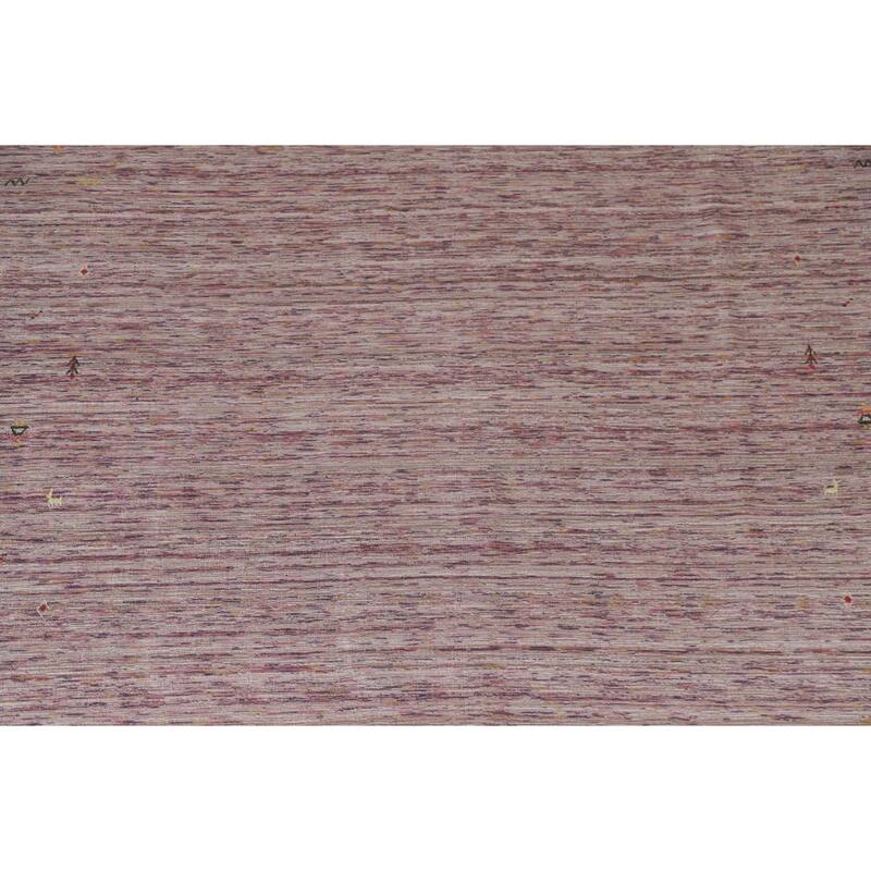 Gabbeh Indian Area Rug Hand-Knotted Tribal Wool Carpet - 8'0"x 9'11"
