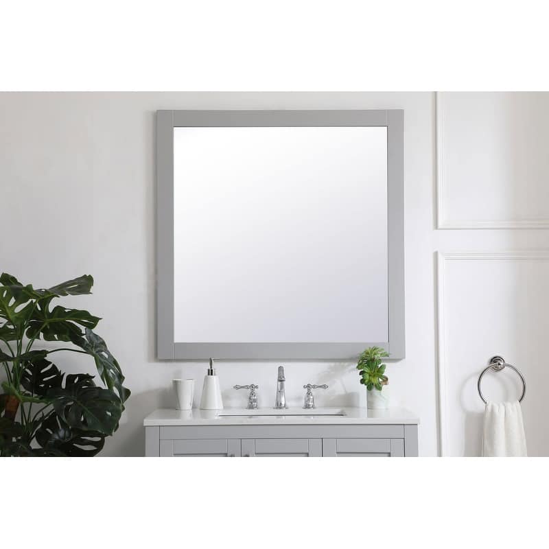 Elegant Lighting VM23636 Aqua 36" W x 36" H Traditional Square Framed