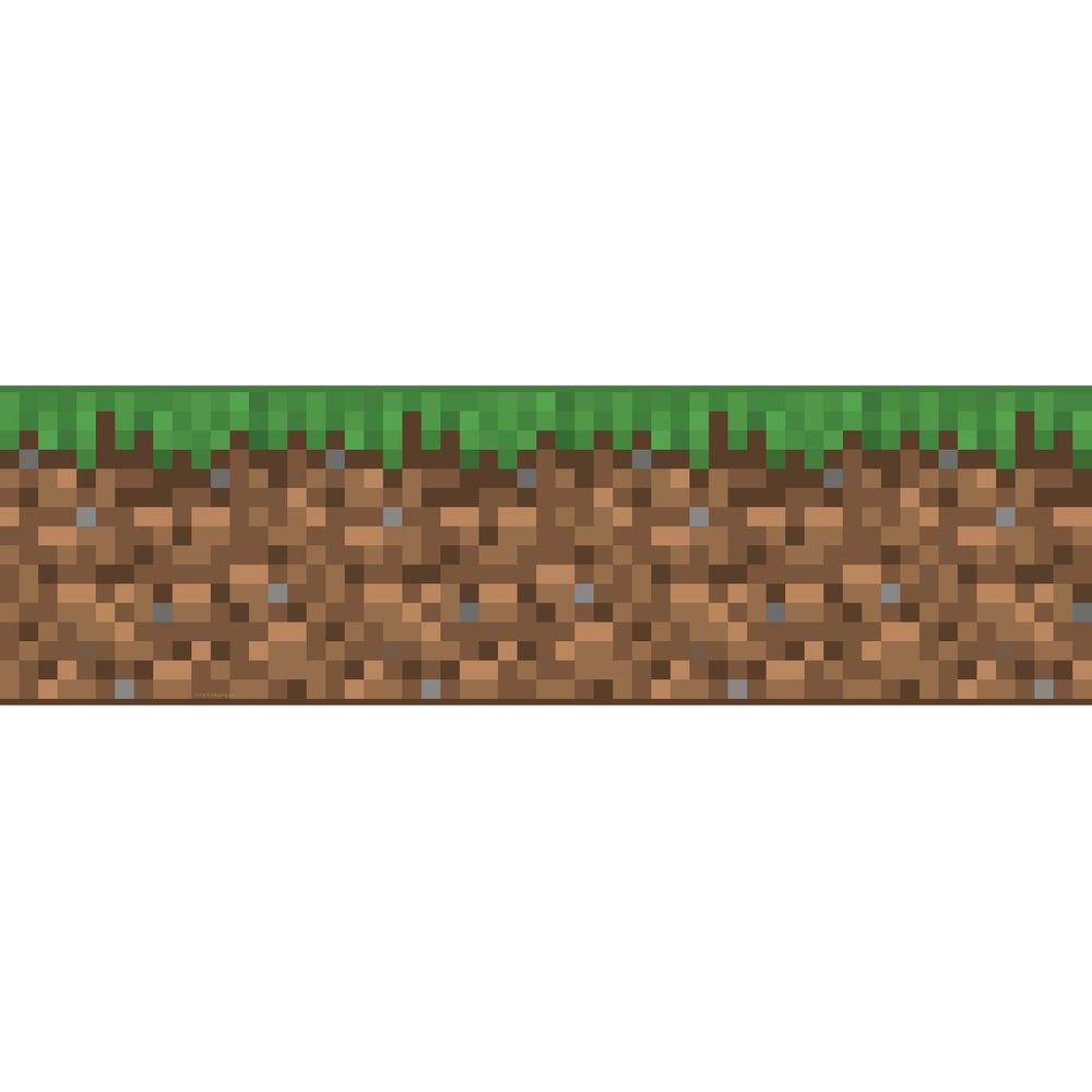 Minecraft Iconic Grass Peel and Stick Wallpaper Border by RoomMates