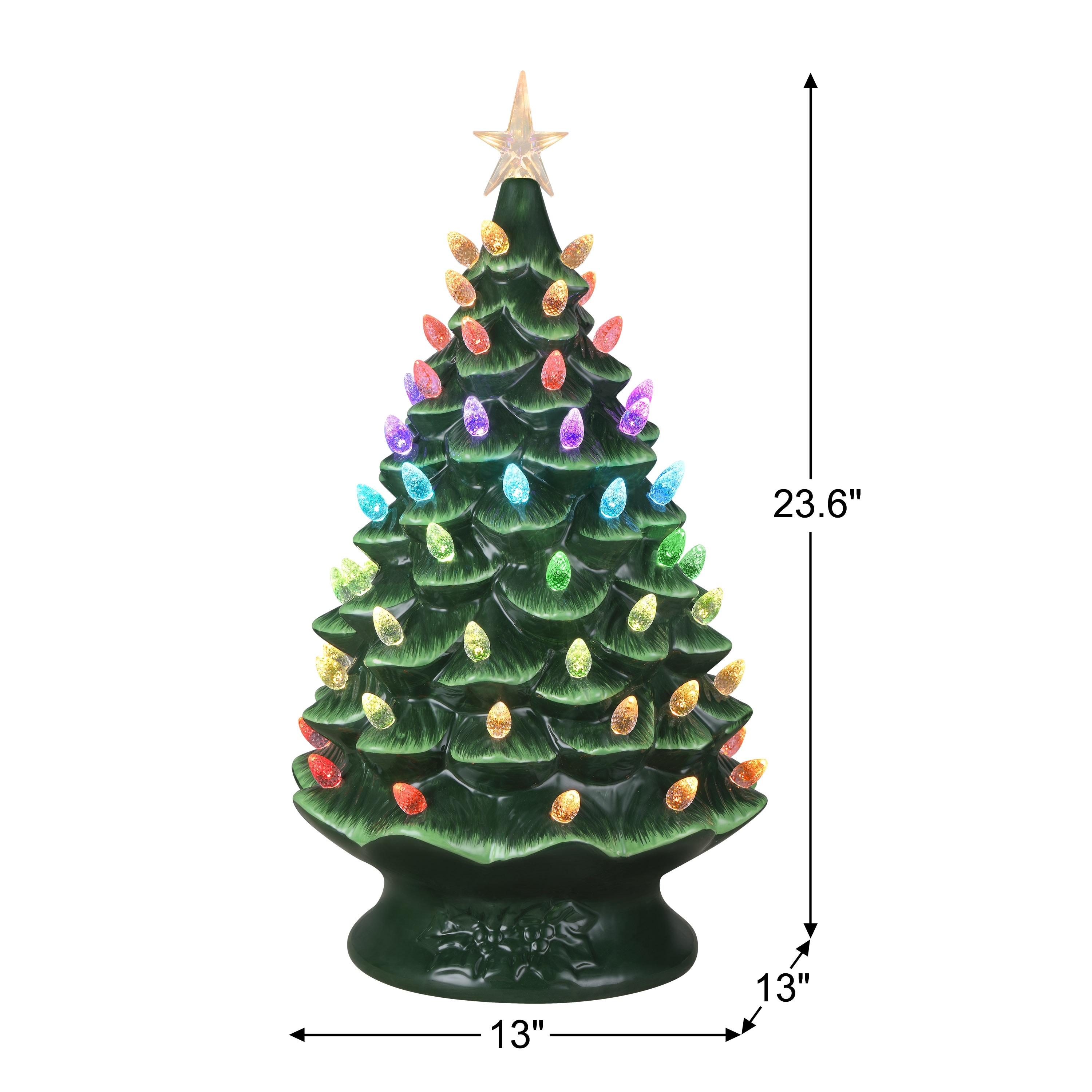 Mr. Christmas 24 in. Nostalgic Ceramic Tree with RGB Lightshow