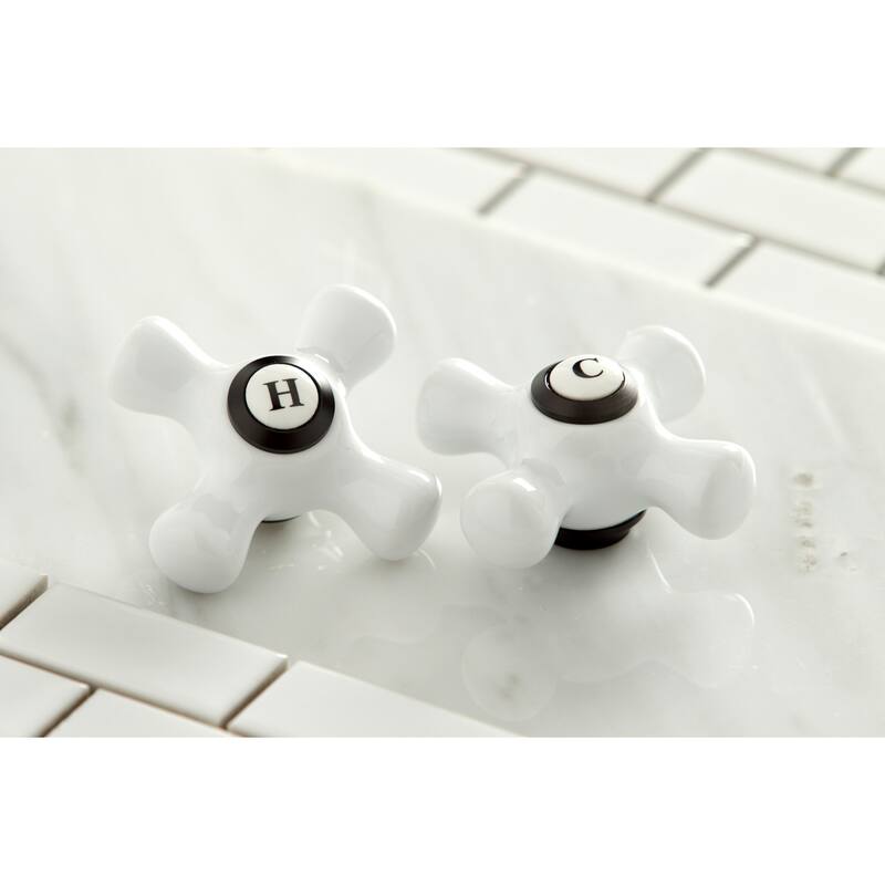 Vintage Two-Handle 3-Hole Wall Mount Bathroom Faucet