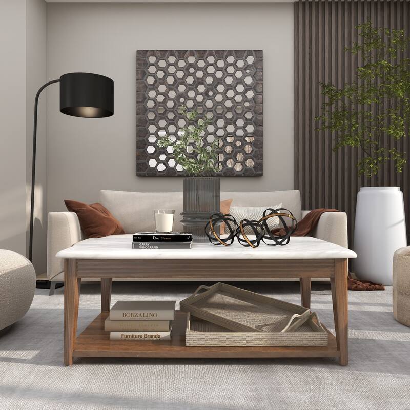 Black Metal Geometric Decorative Sculpture with Gold Accents (Set of 3)