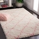 preview thumbnail 14 of 18, SAFAVIEH Hudson Shag Vitchka Glam Trellis 2-inch Area Rug - Grey/Ivory - 4' x 6'
