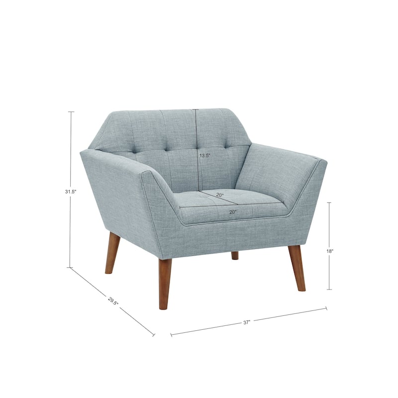 INK IVY Newport Wide Mid-Century Modern Lounge Chair