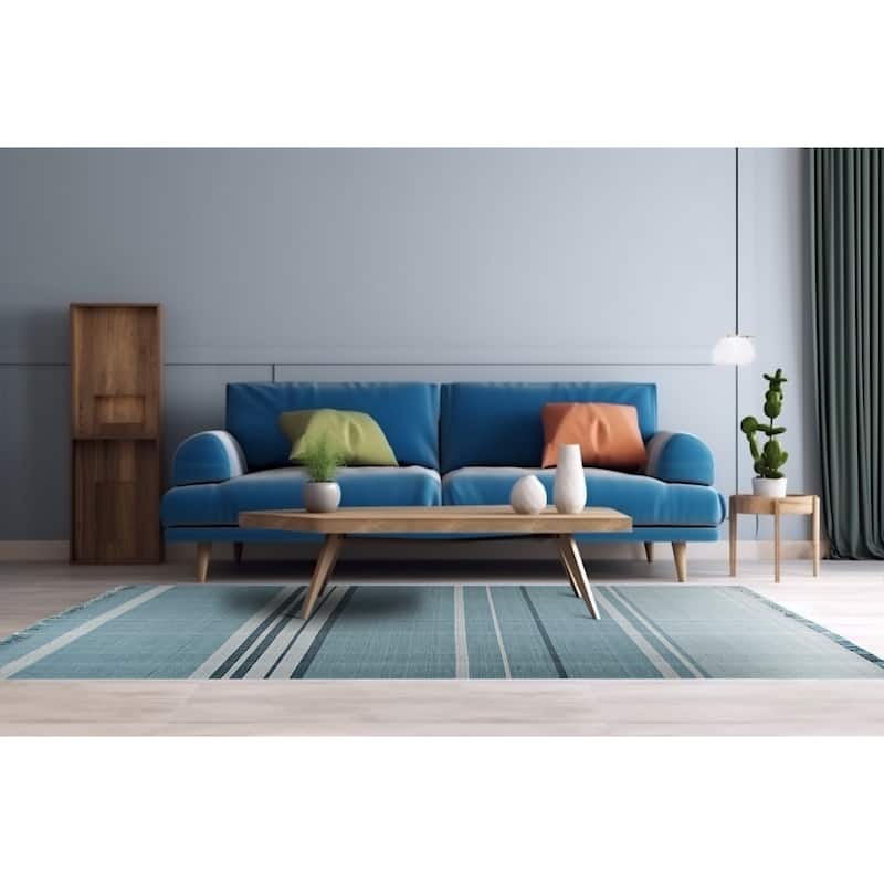 Home Decor EORC Area Rugs for Living Room & Home Décor – Non-Slip Hand-Knotted Wool Flat Weave Oriental Rug Provides Comfort - 10' x 14'