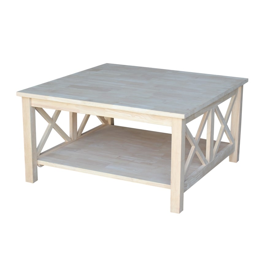 Hampton Square Coffee Table - Unfinished
