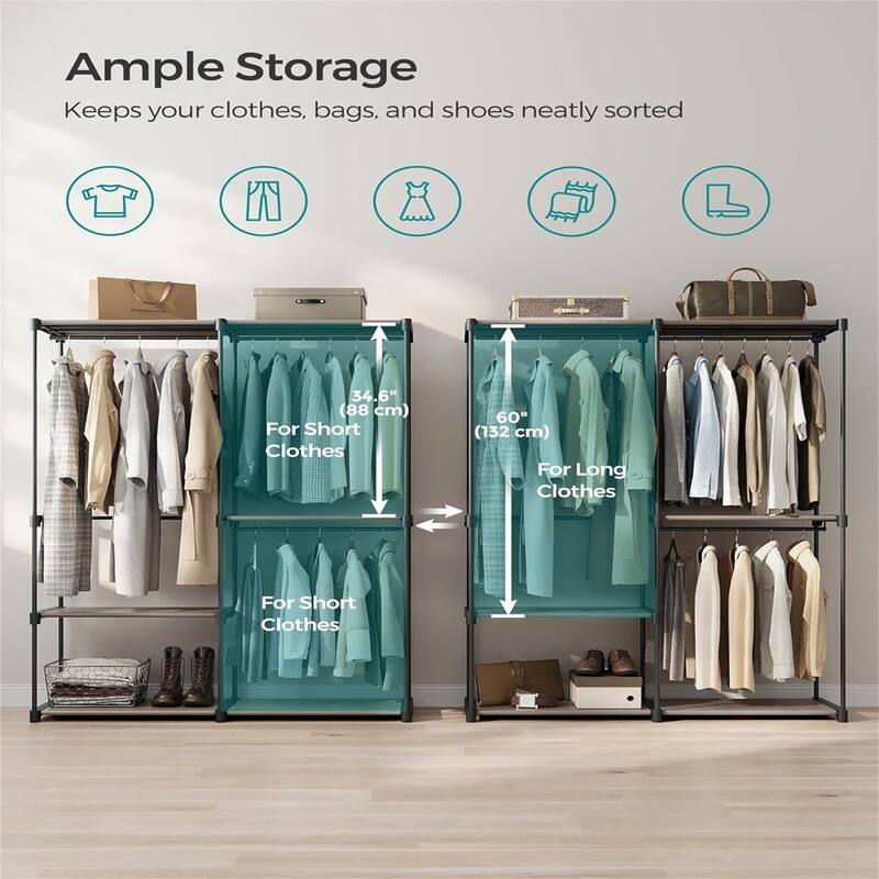 Freestanding Closet Organizer - 54.3 x 16.9 x 71.7 