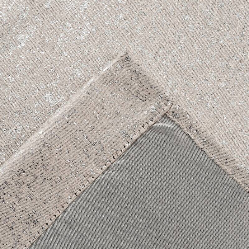 Dainty Home 2 Pack Artisinal 100% Blackout Grommet Curtain Panel Pair with 3D Lurex Texture