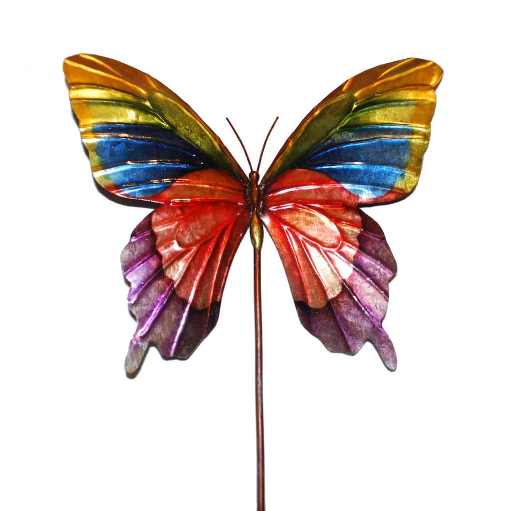 Handmade Butterfly Rainbow Garden Decoration - 1 x 8 x 24