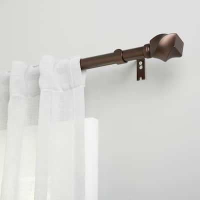 ATI Home Twist 1" Adjustable Window Curtain Rod and Finial Set