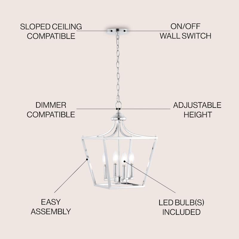 Camden Light Iron Classic Midcentury Pendant Lantern by JONATHAN Y