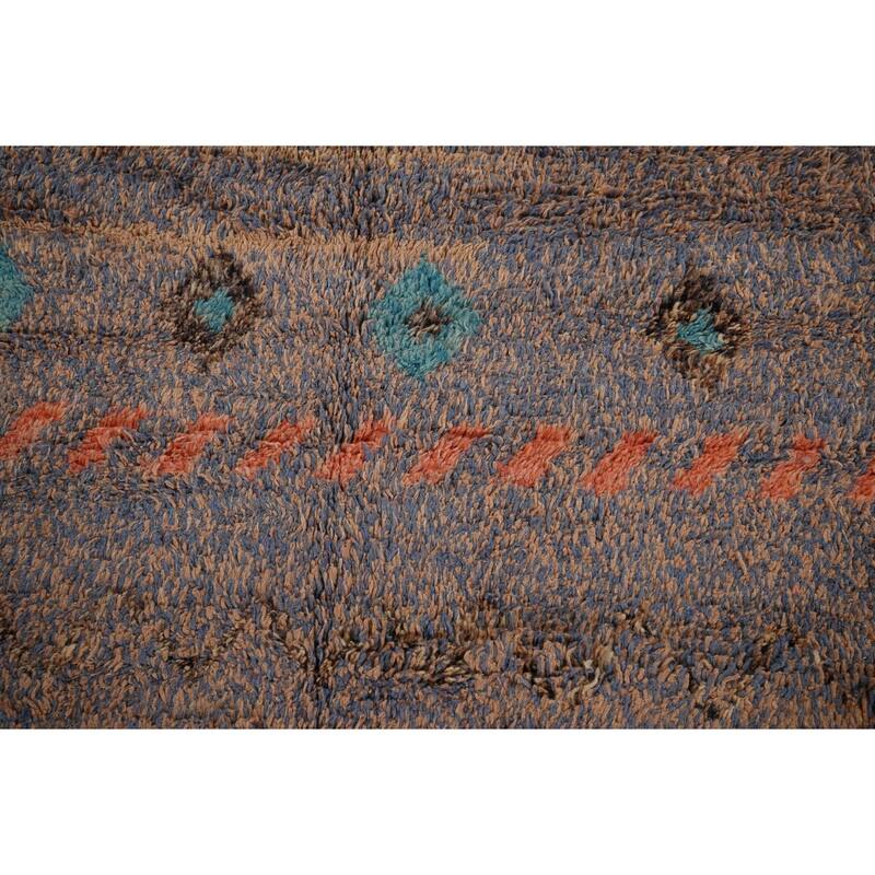 Geometric Plush Moroccan Oriental Area Rug Handmade Wool Carpet - 8'11" x 12'5"
