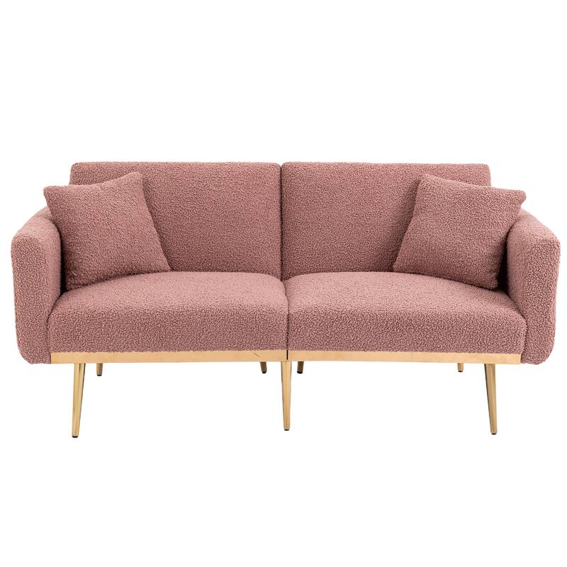 Velvet Sofa , Accent sofa .loveseat sofa with metal feet