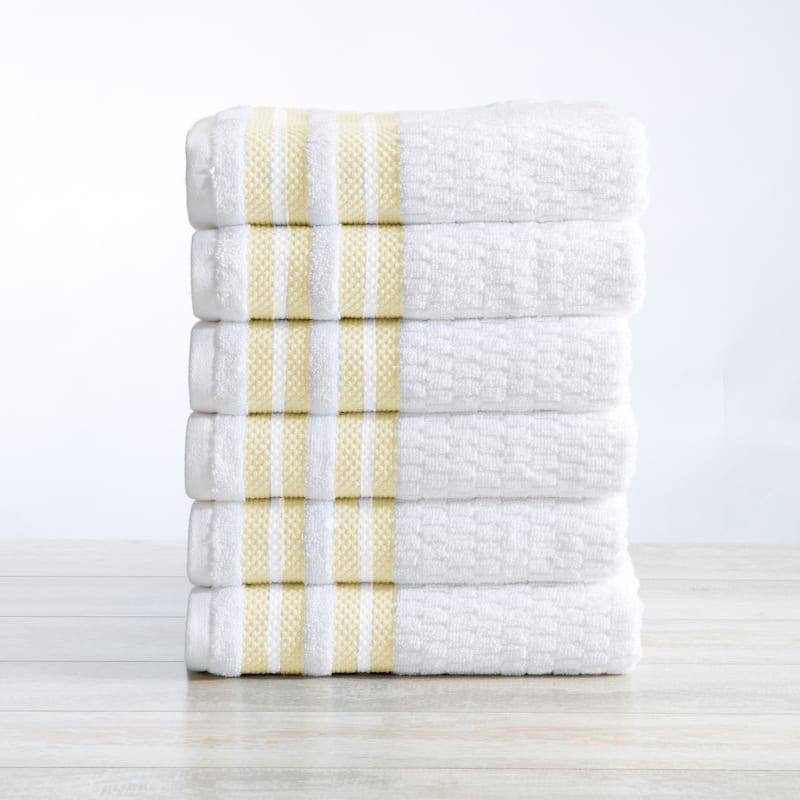 Luxurious Cotton Textured & Detailed Stripes Towel Set