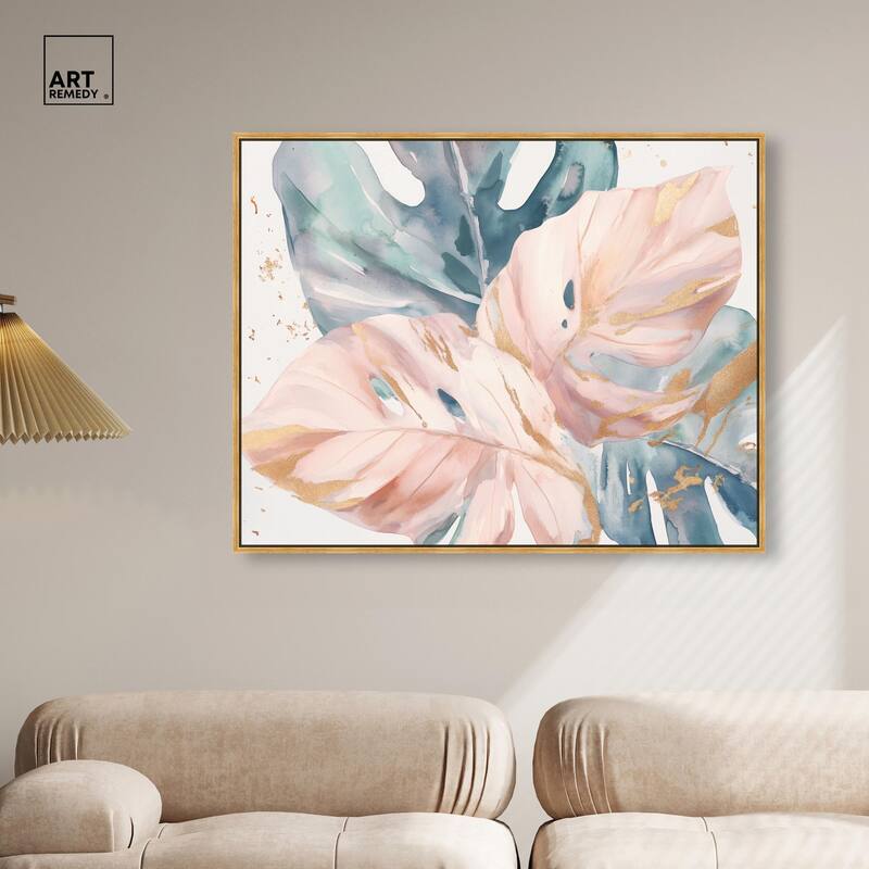 Golden Spritz Canvas by Art Remedy
