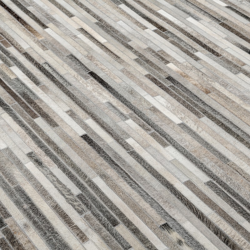 Ben Soleimani South American Cowhide Stripe Hand Woven Rug
