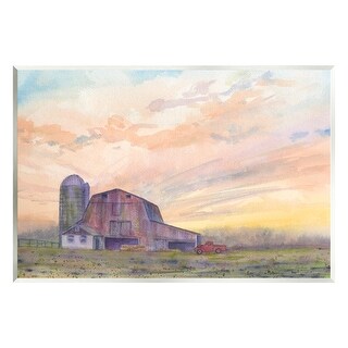 Stupell Country Barn at Sunrise Wall Plaque Art Design by Patti Bishop ...