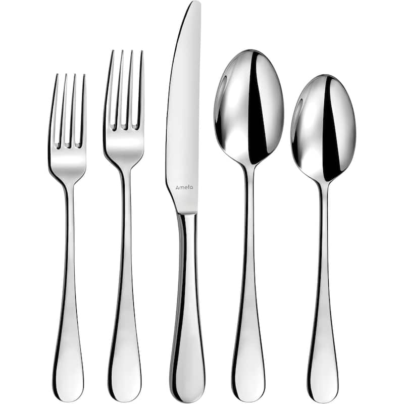 Amefa Venus 20 Piece 18/10 Stainless Steel Flatware Set - Silver - Service for 4