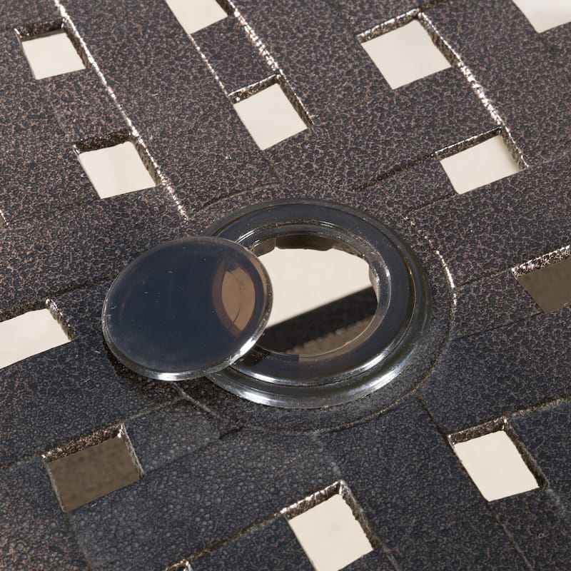 Hallandale Bronze Aluminum Outdoor Dining Table by Christopher Knight Home - 67.00" L x 37.50" W x 30.25" H