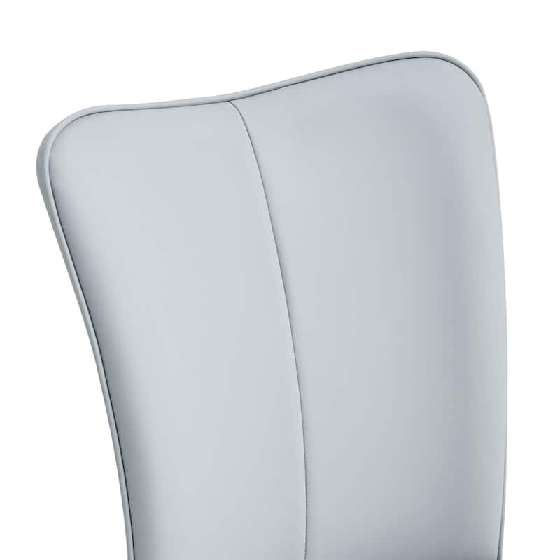 Dining Table Set for 6, Rectangular Dining Room Table Set for 6, Kitchen Table and 6 PU Chairs, 64" Wood Table Set with Textured