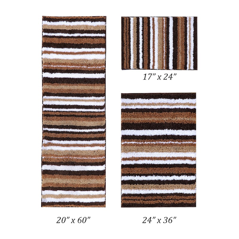 Better Trends Bath Rug 100% Polyester Super Absorbent Anti-Skid TPR Backing Bathroom Rug For Shower,Sink Mats Griffie Collection