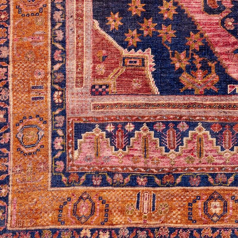 Livabliss Hollister Machine Washable Traditional Diamond Area Rug